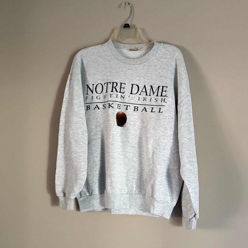 Notre Dame Basketball Gray crewneck